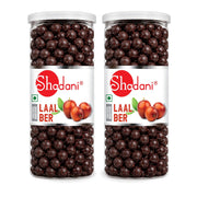 Shadani Laal Ber 200g Can | 90's Kids Churan in Goli | Tangy & Sweet Red Indian Jujube Chewy Candy | Resealable for Freshness (Laal Ber, Big Can, Pack of 1)