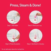 Sirona Electric Menstrual Cup Steam Sterilizer - Pack of 1 | Easy & Effective Cup Sterilization | Hassle-Free Menstrual Hygiene | Kills 99% Germs in 8 Minutes | Reusable | BPA Free | Auto Power Off