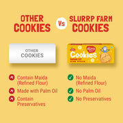Slurrp Farm No Maida No Refined Sugar Assorted Pack of Cookies | Banana Oat, Choco Ragi and Milky Choco Chip | Healthy Cookies Made With Multigrains | Perfect for tiffins, travel or snack time | Pack of 3 x 80g