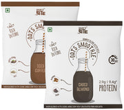 Smart'O Bite Oat Smoothie | Healthy Shake Mix | 12 Sachets - 2 flavours x 6 each - Choco & Coffee | No Refined Sugar | Fibre Rich | Protein Source | Ready in 30 Seconds