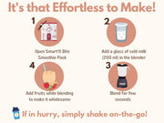 Smart'O Bite Oat Smoothie | Healthy Shake Mix | 12 Sachets - 2 flavours x 6 each - Choco & Coffee | No Refined Sugar | Fibre Rich | Protein Source | Ready in 30 Seconds