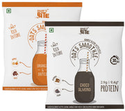 Smart'O Bite Oat Smoothie | Healthy Shake Mix | 12 Sachets - 2 flavours x 6 each - Choco & Coffee | No Refined Sugar | Fibre Rich | Protein Source | Ready in 30 Seconds