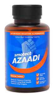 Smotect Azaadi Natural Tablets | Helps Quit Smoking and Repair Damage | Nicotine Free | FDA Approved | Clinically Proven | 100% Safe & Natural |100000+ success stories |12 week course for best results