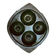 V-CraftsTraditional Soapstone Village Donut makker/Kuzhi paniyaram Appam maker/Kadava Sweet paniyaram maker 4 -Picts/Treated & Seasoned