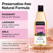 Soulflower Rosemary Hair Growth Oil, Hair Fall Control, Healthy Scalp, Strong Hair, Rosemary, Lavender, Castor|100% Pure, Natural, Organic, Clinically Proven for Hair Growth, 225ml