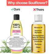 Soulflower Rosemary Hair Growth Oil, Hair Fall Control, Healthy Scalp, Strong Hair, Rosemary, Lavender, Castor|100% Pure, Natural, Organic, Clinically Proven for Hair Growth, 225ml