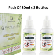 Sowprajotha Anti Addiction Drops- For Alcohol De Addiction Pack Of 2 - 30ml each