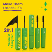 Swiss beauty Craze Duo Mascara | 2-in-1 Lengthening and Volumizing Mascara