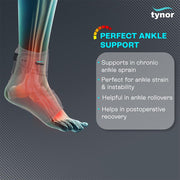 TYNOR Ankle Support (Neo), Grey, Universal Size, 1 Unit