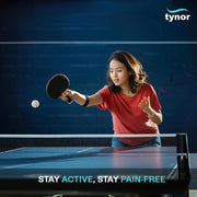 TYNOR Tennis Elbow Support, with Adjustable Compression for Pain Relief & Elbow Stability | for Sports, Gym, Running, Training & Injury Recovery for Men & Women | Pack of 1 (Black, Medium)