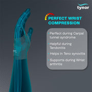 TYNOR Wrist Brace with Thumb, Support for Pain Relief & Stabilization | Lightweight & Breathable Wrist Support for Arthritis, Sprains, Tendonitis, Carpal Tunnel | Universal Fit (Grey, 1 Unit)