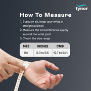 TYNOR Wrist Brace with Thumb, Support for Pain Relief & Stabilization | Lightweight & Breathable Wrist Support for Arthritis, Sprains, Tendonitis, Carpal Tunnel | Universal Fit (Grey, 1 Unit)