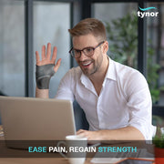 TYNOR Wrist Brace with Thumb, Support for Pain Relief & Stabilization | Lightweight & Breathable Wrist Support for Arthritis, Sprains, Tendonitis, Carpal Tunnel | Universal Fit (Grey, 1 Unit)