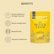 The Better Flour - Protein Rich Chickpea Flour, Healthy Low carb Keto Atta | Gluten-free | Protein Rich | Low Carb | Dietitian Recommended | White Chickpea & Millets Flour | Low Glycemic Multipurpose Atta (1 kg)