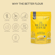 The Better Flour - Protein Rich Chickpea Flour, Healthy Low carb Keto Atta | Gluten-free | Protein Rich | Low Carb | Dietitian Recommended | White Chickpea & Millets Flour | Low Glycemic Multipurpose Atta (1 kg)