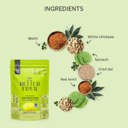 The Better Flour – Vitamin Rich Spinach Flour, Healthy Low Carb Atta | Protein & Vitamin Rich | Gluten Free Multigrain Flour | Easy to Cook Multigrain Atta (500 gm)