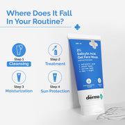 The Derma Co. 2% Salicylic Acid Gel Face Wash | For Oily Skin | With Salicylic Acid & Witch Hazel | Treats Active Acne| Unclog Pores | Controls Oil - 100ml