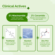 The Derma Co. 5% Nia-Ceramide Mattifying Moisturizer -100 g | For Oily to Acne Prone Skin | 5% Niacinamide, 2% Ceramide | 24 hrs. Moisturization | Panthenol, Allantoin & Zinc PCA | Oil-free Moisturizer