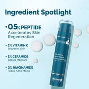 The Derma Co. x Dr.V Barrier Repair Peptide Moisturizer - 50ml | Repairs & Strengthens Skin | Vitamin C | Aids Regeneration | Deeply Moisturizes