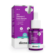 The Derma Co 15% Vitamin C Face Serum with 5% Niacinamide | Powered by Deep Penetration Formula™ | Fades Dark Spots | Reduces Pigmentation | Boosts Collagen | Brightens Skin | Suitable for All Skin Types | 30 ml