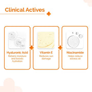 The Derma Co 1% Hyaluronic Sunscreen Aqua Gel SPF 50 PA++++ | Hydrating, Lightweight & Non-Greasy | No White Cast | Broad Spectrum & Blue Light Protection | Clinically Tested - (In-Vivo) | 30 g