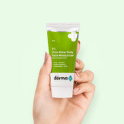 The Derma Co 5% Cica-Glow Daily Face Moisturizer with Alpha Arbutin & Tranexamic Acid | Makes Skin Glow | Evens Skin Tone | For All Skin Types | 50 g, Lotion