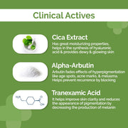 The Derma Co 5% Cica-Glow Daily Face Moisturizer with Alpha Arbutin & Tranexamic Acid | Makes Skin Glow | Evens Skin Tone | For All Skin Types | 50 g, Lotion