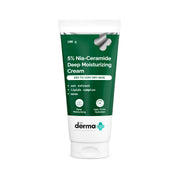 The Derma Co 5% Nia-Ceramide Deep Moisturizing Cream | 5% Niacinamide & Ceramide | 72hrs.Hydration | Urea, Lipids & Oat Extracts | Moisturizer for Dry to Very Dry Skin-100g
