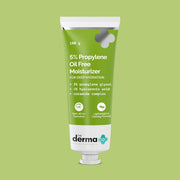 The Derma Co 5% Propylene Oil-Free Moisturizer with Propylene Glycol & Hyaluronic Acid | Upto 48 hours Hydration | Lightweight Formula | For Oily Skin | 100 g