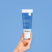 The Derma Co Oil-Free Daily Face Wash With Hyaluronic Acid, Glycolic Acid & Multivitamins for Clear & Hydrated Skin - 100ml