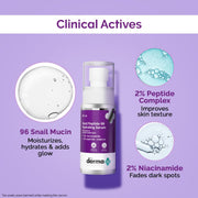 The Derma Co Snail Peptide 96 Hydrating Serum with Niacinamide & Peptide Complex for Smooth & Moisturized Skin | Snail Mucin Serum | Dull Skin & Fine Lines, Korean Skincare - 80 ml