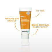 The Derma Co Ultra Matte Sunscreen Gel with SPF 60|Prevents Sun Damage|For all skin type, 50 g