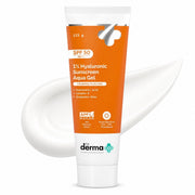 The Derma Co 1% Hyaluronic Sunscreen Aqua Gel SPF 50 PA++++ | Hydrating, Lightweight & Non-Greasy | No White Cast | Broad Spectrum & Blue Light Protection | Clinically Tested - (In-Vivo) | 30 g