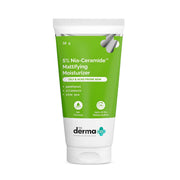 The Derma Co. 5% Nia-Ceramide Mattifying Moisturizer -100 g | For Oily to Acne Prone Skin | 5% Niacinamide, 2% Ceramide | 24 hrs. Moisturization | Panthenol, Allantoin & Zinc PCA | Oil-free Moisturizer