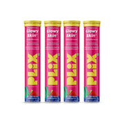 The Plant Fix Plix Glutathione Effervescent Tablets for Clear, Glowing & Youthful Skin | 600mg Glutathione, Vit E & Hyaluronic Acid | No Maltodextrin, No Sugar | Strawberry