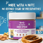 Troovy Healthy Chocolate Spread | Delicious | Peanuts, Hazelnuts, Almonds, Cashews | Naturally high protein | No Palm Oil, No Preservatives, No Refined Sugar | Enriched with Omega-3 | 250g (1, 250 grams)