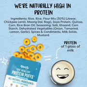 Troovy Healthy High Protein Puffs | Cheese & Herbs Flavoured | No Palm Oil, Cholesterol or Trans Fats, No Junk & Chemicals | Made with Multiple Millets, Grains and Dal (80g (Pack of 3))