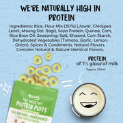 Troovy Healthy High Protein Puffs | Pudina Flavoured | No Palm Oil, Cholesterol or Trans Fats, No Junk & Chemicals | Made with Multiple Millets, Grains and Dal (80gm(Pack of 3))