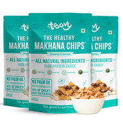 Troovy Makhana Chips | Tasty & High Protein Snacks | 30% Of Protein Needs | No Palm Oil, Cholesterol or Trans Fats | No Junk & Chemicals | 60g (Pack of 3)