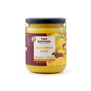 Two Brothers Organic Farms A2 Ghee (500 ml) |Glyphosate free|Free-grazed, Desi Gir Cows|Traditional Bilona Method|Pure, Natural and Healthy Ghee|Farm-Made A2 Cow Ghee with Probiotics for Gut Health