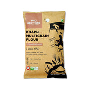 Two Brothers Organic Farms Khapli Multigrain Atta (1kg)| 8 Super Grains Flour Mix, Diabetic Friendly |High Fibre & High Protein | Low GI Atta | Khapli, Jowar, Jau, Ragi, Soybean, Kulthi, Chana, Alsi