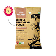 Two Brothers Organic Farms Khapli Multigrain Atta (1kg)| 8 Super Grains Flour Mix, Diabetic Friendly |High Fibre & High Protein | Low GI Atta | Khapli, Jowar, Jau, Ragi, Soybean, Kulthi, Chana, Alsi