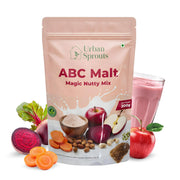 URBAN SPROUTS ABC Malt Health Drink Mix | Apple Beetroot Carrot Nutty Malt with Almond & Cashew | Nutritious Milk Mix | No Added Sugar | Easy to Prepare Daily Health Drink | 200 Grams