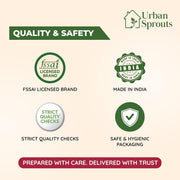 URBAN SPROUTS Sprouted Ragi Choco Malt Health Drink Mix | Sprouted Ragi with Cocoa, Almond & Cashew | Calcium & Fiber Rich Nutrition Drink | No Preservatives | Nutritious Milk Mix | 200 Grams