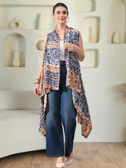 Sangria Open Front Sleeveless Longline Shrug view 8