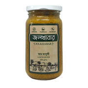 JOLKHABAR|Aam Kasundi 200gm Pack- Green Mango Kashundi -Original Bengali Aam Kasondi -Mango Kasundi - Authentic Traditional Handmade -Mango Mustard Sauce -Grandmother' s Recipe - 200gms Pack