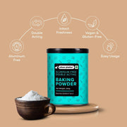Urban Platter Aluminium-Free Baking Powder, 250g (Double-Acting Leavening Agent | Perfect for Fluffy Cakes, Breads, Baking)