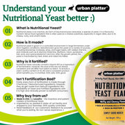 Urban Platter Nutritional Yeast Flakes, 100g (Rich in Vitamin B12 | Gluten-Free | Perfectly Plant-Based Nutty and Cheesy Nooch | Savoury Seasoning)