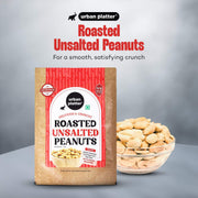 Urban Platter Roasted Unsalted Peanuts, 1kg (Skin Removed | Vacuum Packed | Product of Bharuch)