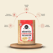 Urban Platter Roasted Unsalted Peanuts, 1kg (Skin Removed | Vacuum Packed | Product of Bharuch)